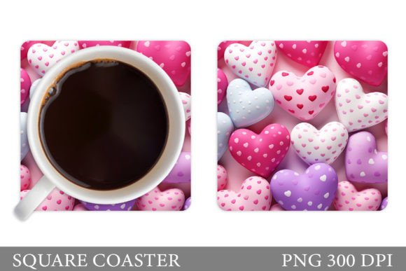 3D Hearts Coaster: Valentine’s Design
