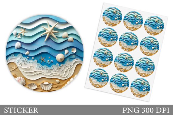 3D Sea Sticker & Starfish Design Guide
