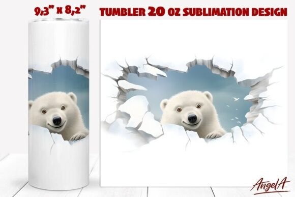 3D Sublimation Tumbler Wrap: Polar Bear Design Evaluation