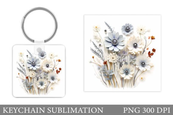 3D Wildflowers Keychain: Floral Design Guide