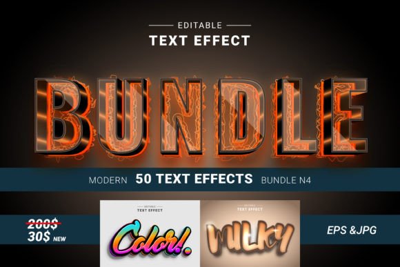 50 Editable 3D Text Effects for Illustrator