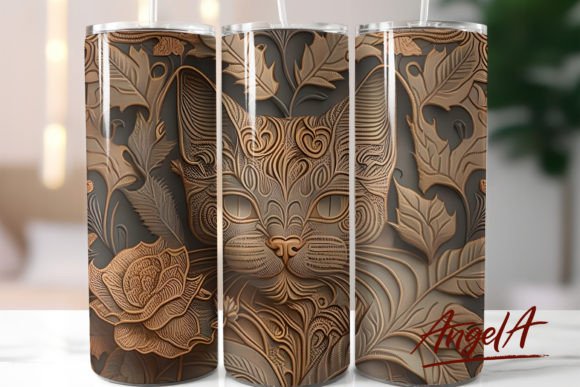 Cat Sublimation Tumbler Tooled Leather: A Guide to 3D Design and Application