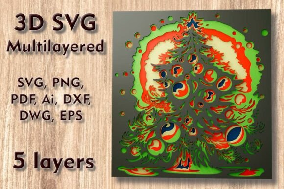 Christmas Tree 3D SVG Multilayered Files: A Guide to Layered Holiday Decor