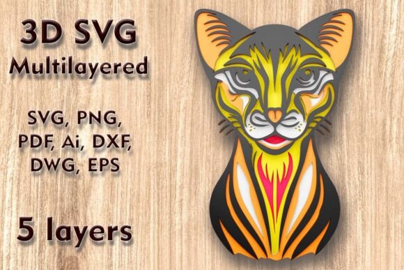 Creating Stunning 3D Cat Wall Art: A Guide to Multilayer SVG Laser Cut Files