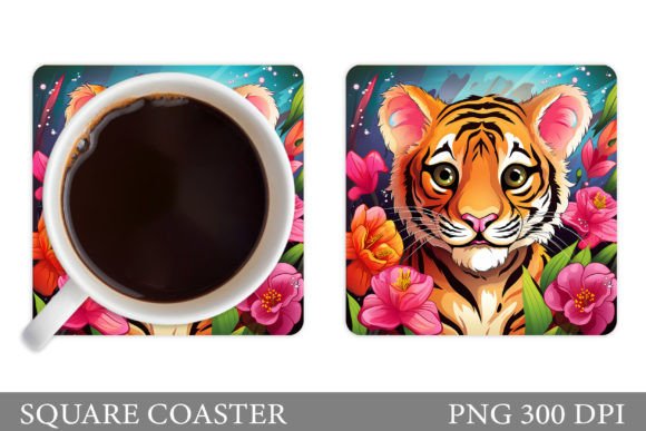 Cute Tiger Coaster: 3D Tiger Coaster Design and Sublimation Workflow