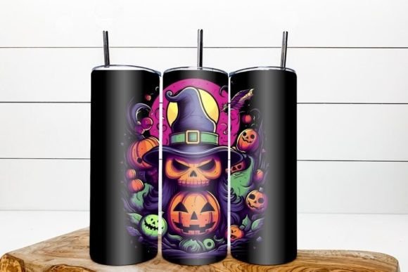 Dark Tumbler Sublimation Skull Monster: Elevating Halloween Crafts with 3D Designs