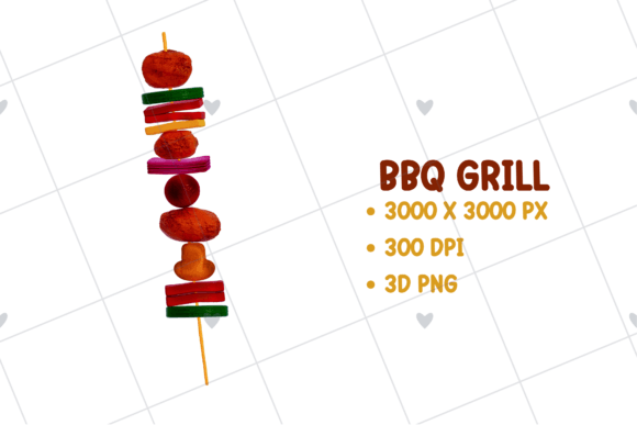 Elevating Digital Designs with High-Resolution BBQ Grill 3D Clipart