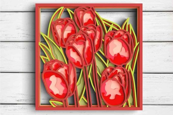 Integrating the 3D Flower SVG DXF 8 Layer Tulip Design into Your Creative Workflow