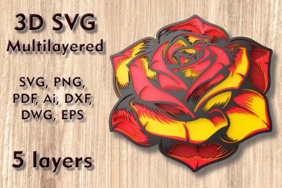 Mastering Depth: A Guide to Rose 3D SVG Multilayer Cutting Files for Precision Craftsmanship