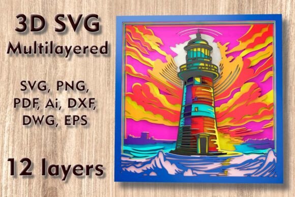Mastering Lighthouse 3D SVG Multilayer Laser Files for Precision Wall Art