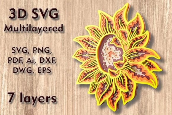 Mastering Sunflower 3D SVG Multilayer Cut Files for Professional Wall Art