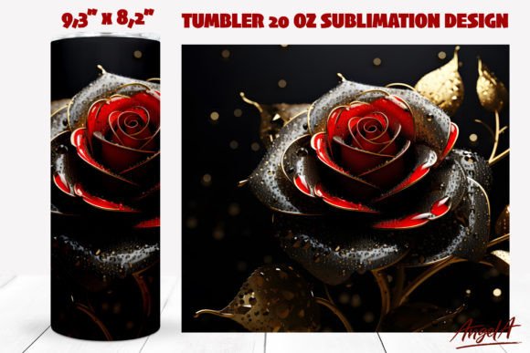 Mastering the 3D Black Gold Flower Tumbler Wrap PNG for Premium Sublimation