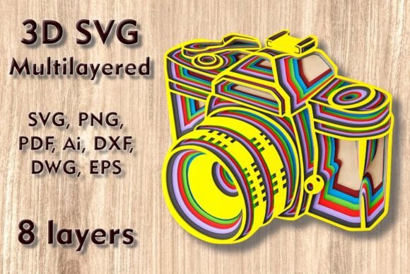 Mastering the Сamera 3D SVG Multilayer Laser Cut Files for Precision Wall Art