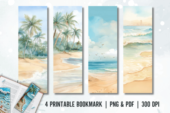 Summer Sea Bookmark - Printable: Elevating the Reading Experience with Digital Art