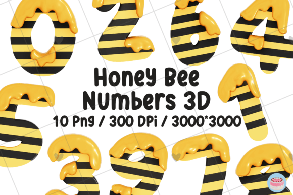 Unlocking Creative Potential with the Honey Bee Numbers 10 PNG 3D Set